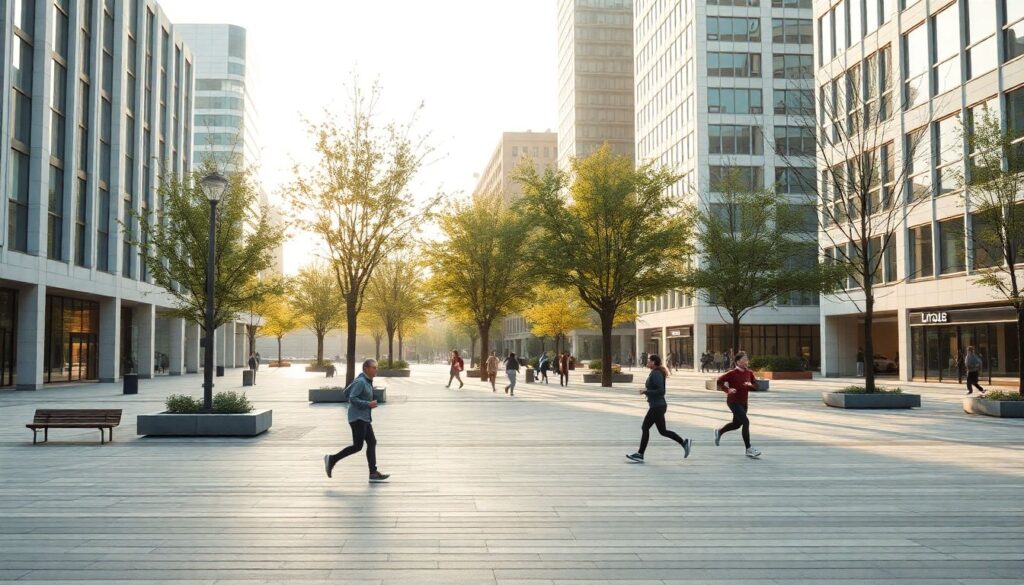 Тренировки на городской площади: идеи и упражнения - иллюстрация