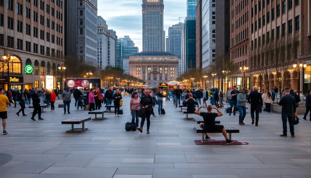 Тренировки на городской площади: идеи и упражнения - иллюстрация