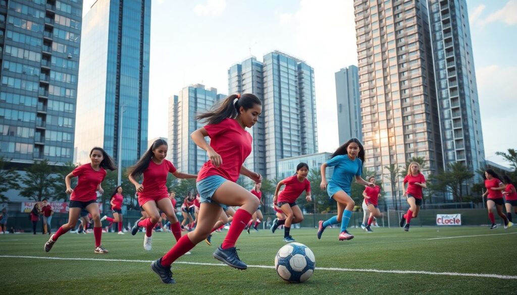 Роль города в развитии женского футбола - иллюстрация