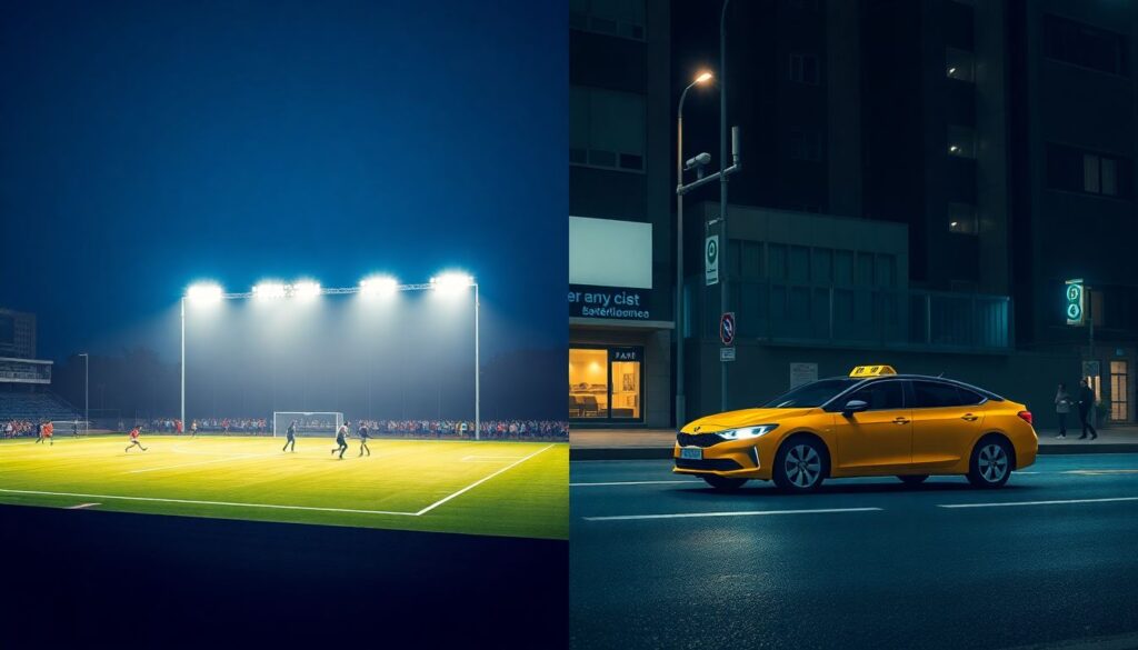 Как организовать ночной матч в городе - иллюстрация