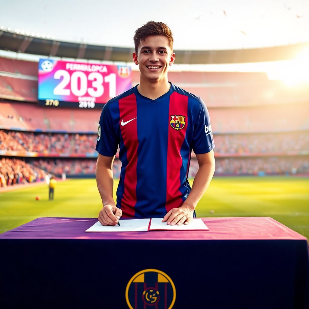 Фермин Лопес продлил контракт с «Барселоной» до 2031 года с клаусулой 500 млн